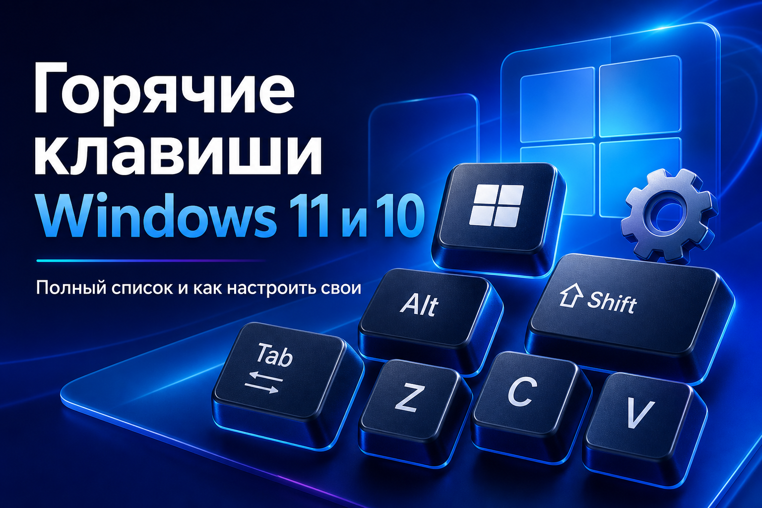 Горячие клавиши Windows 11 и 10: полный список и как настроить свои